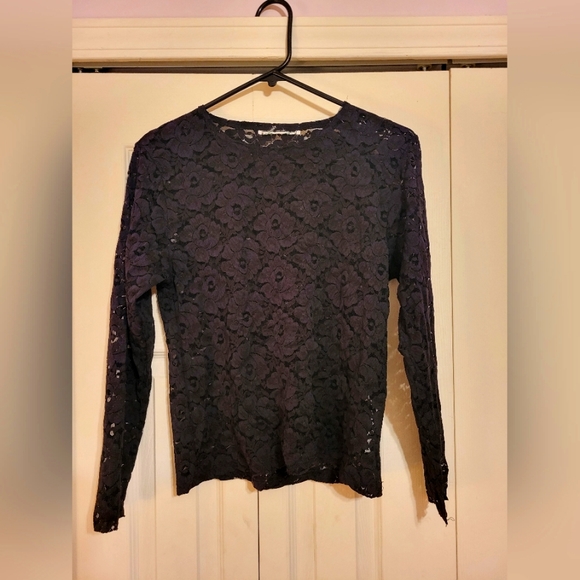 🎀 Black Lace Floral Shirt - Picture 1 of 2